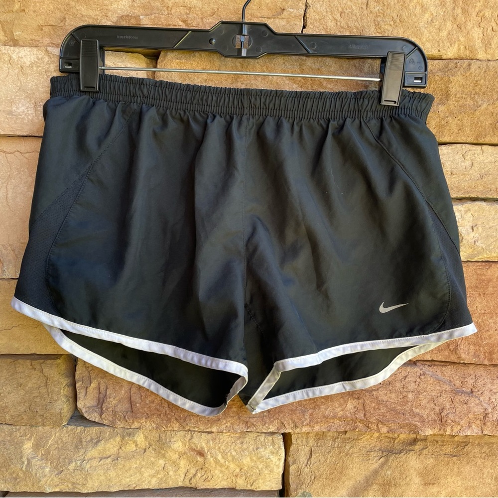 Nike black white trim active shorts Medium